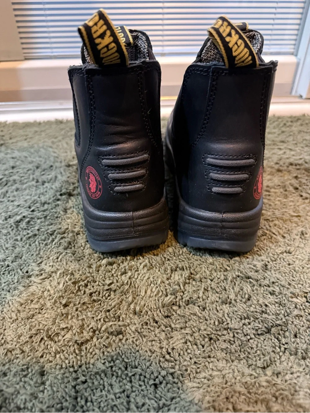 Men’s Black Leather Boots -Size 9